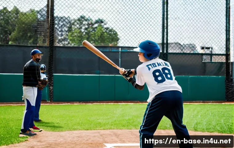야구 피칭 머신 추천 - **Prompt:** A focused young male athlete, approximately 16 years old, mid-swing with a baseball bat,...